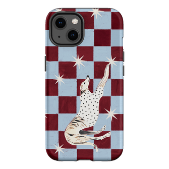 Check Greyhound Blue Printed Phone Cases iPhone 13 / Armoured by Lisa Hu - The Dairy
