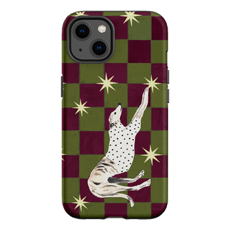 Check Greyhound Green Printed Phone Cases iPhone 13 / Armoured by Lisa Hu - The Dairy