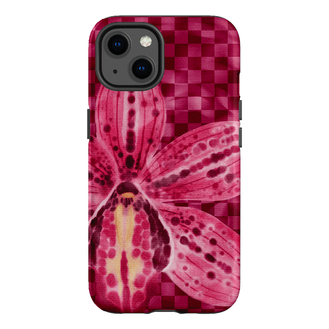 Check Orchid Printed Phone Cases iPhone 13 / Armoured by Sally Hungerford - The Dairy