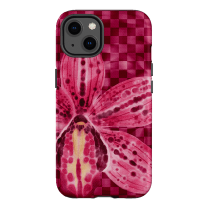 Check Orchid Printed Phone Cases iPhone 13 / Armoured by Sally Hungerford - The Dairy