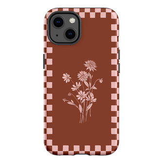 Dahlia Check Printed Phone Cases iPhone 13 / Armoured by Typoflora - The Dairy