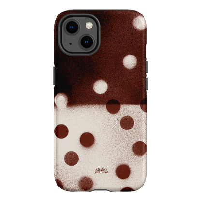 Espresso Polka Dot Printed Phone Cases iPhone 13 / Armoured by Jasmine Dowling - The Dairy