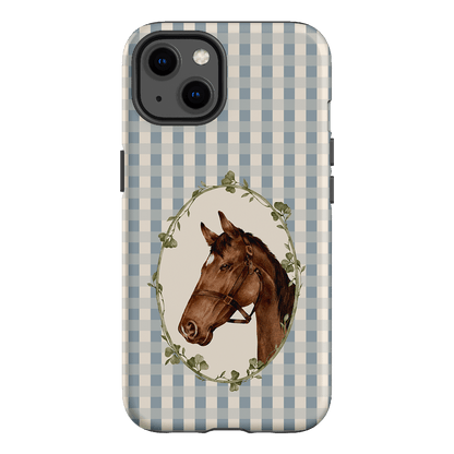 Gingham Horse Printed Phone Cases iPhone 13 / Armoured by Kasiags Art - The Dairy