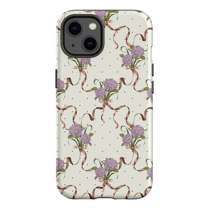 Hydrangea Ribbon Printed Phone Cases iPhone 13 / Armoured by Veronica Tucker - The Dairy
