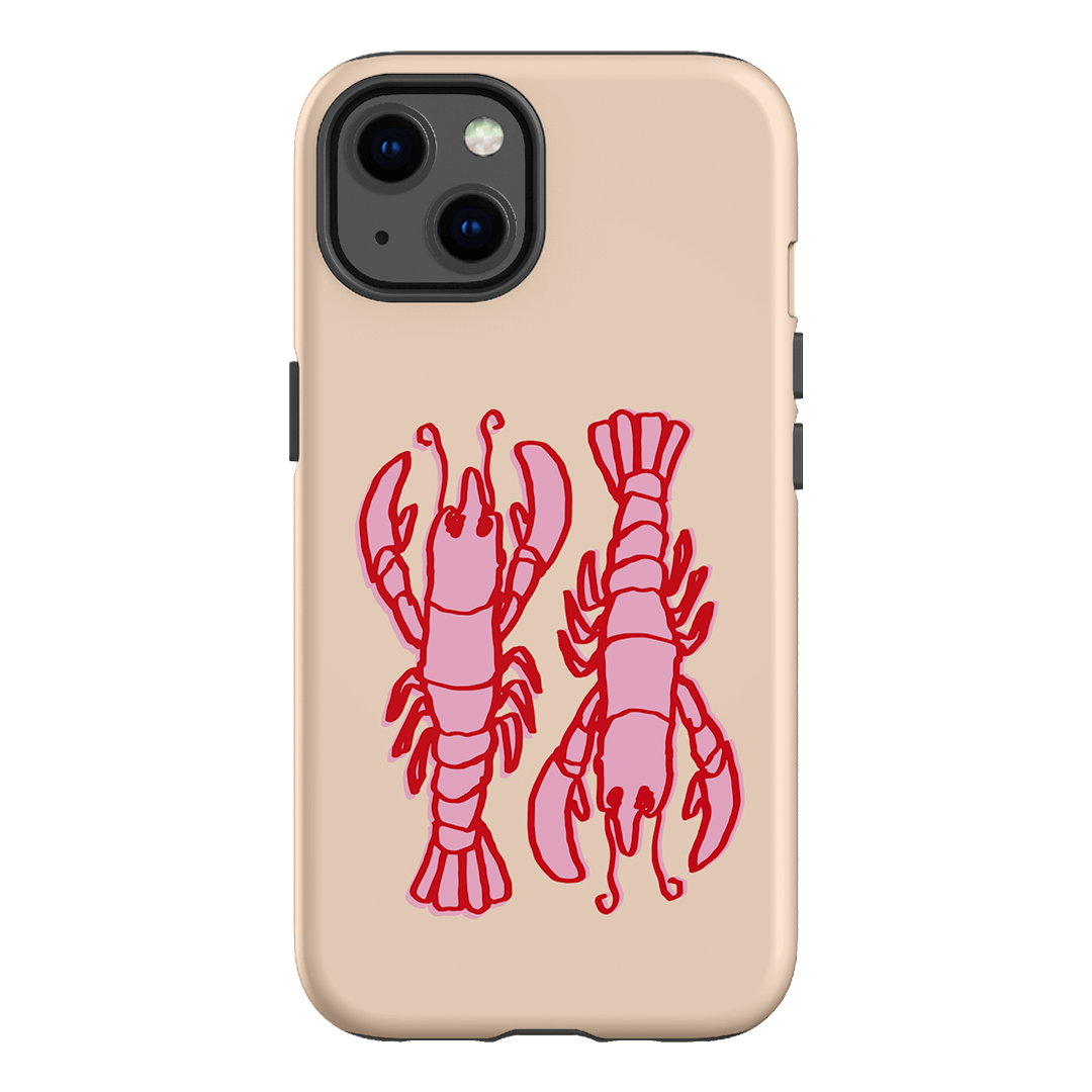 Lobster Love Peach Printed Phone Cases iPhone 13 / Armoured by The Dairy - The Dairy