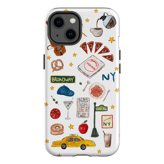 NYC White Printed Phone Cases iPhone 13 / Armoured by BG. Studio - The Dairy