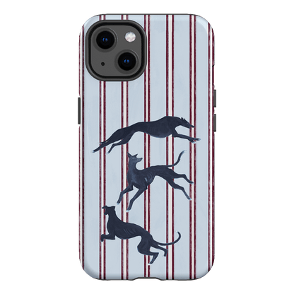 Stripey Hounds Printed Phone Cases iPhone 13 / Armoured by Lisa Hu - The Dairy
