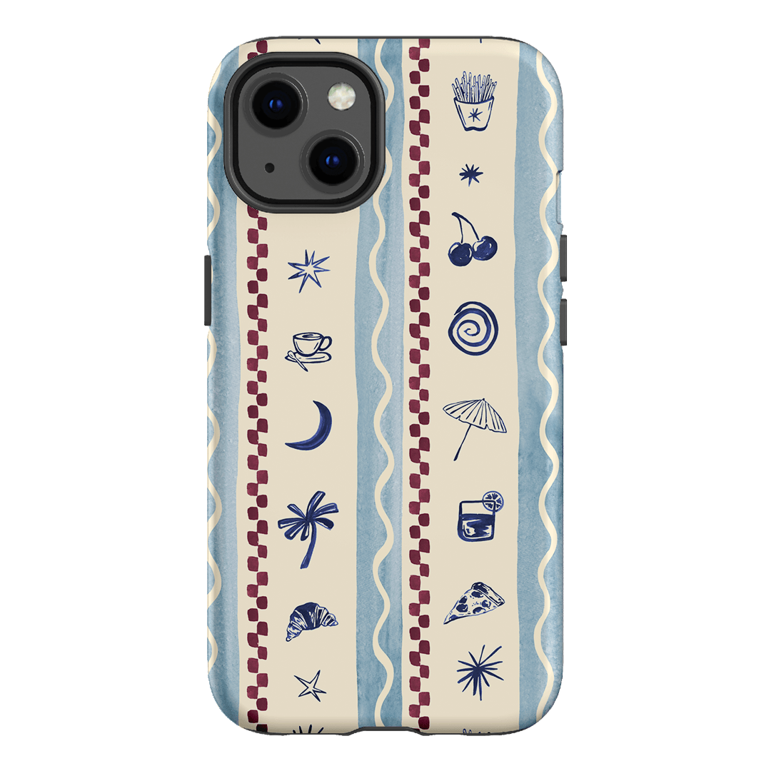 Summer Snacks Blue Printed Phone Cases iPhone 13 / Armoured by Charlie Taylor - The Dairy