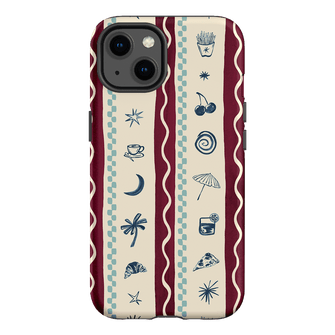 Summer Snacks Burgundy Printed Phone Cases iPhone 13 / Armoured by Charlie Taylor - The Dairy