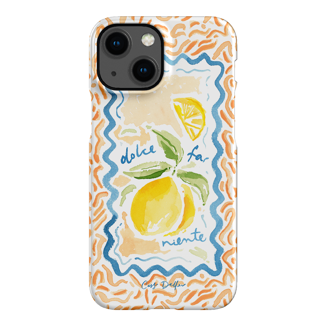 Dolce Far Niente Printed Phone Cases iPhone 13 Mini / Snap by Cass Deller - The Dairy