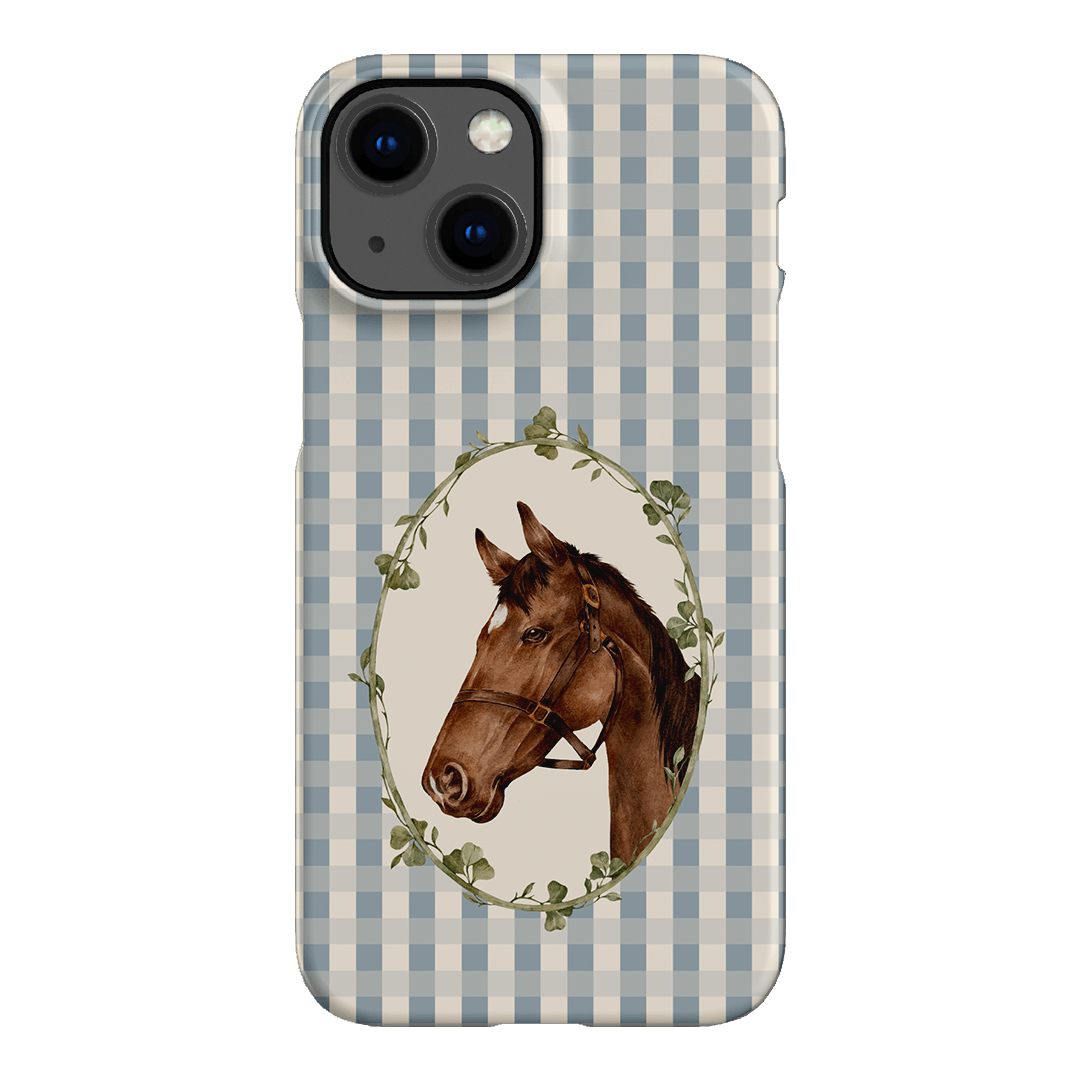 Gingham Horse Printed Phone Cases iPhone 13 Mini / Snap by Kasiags Art - The Dairy