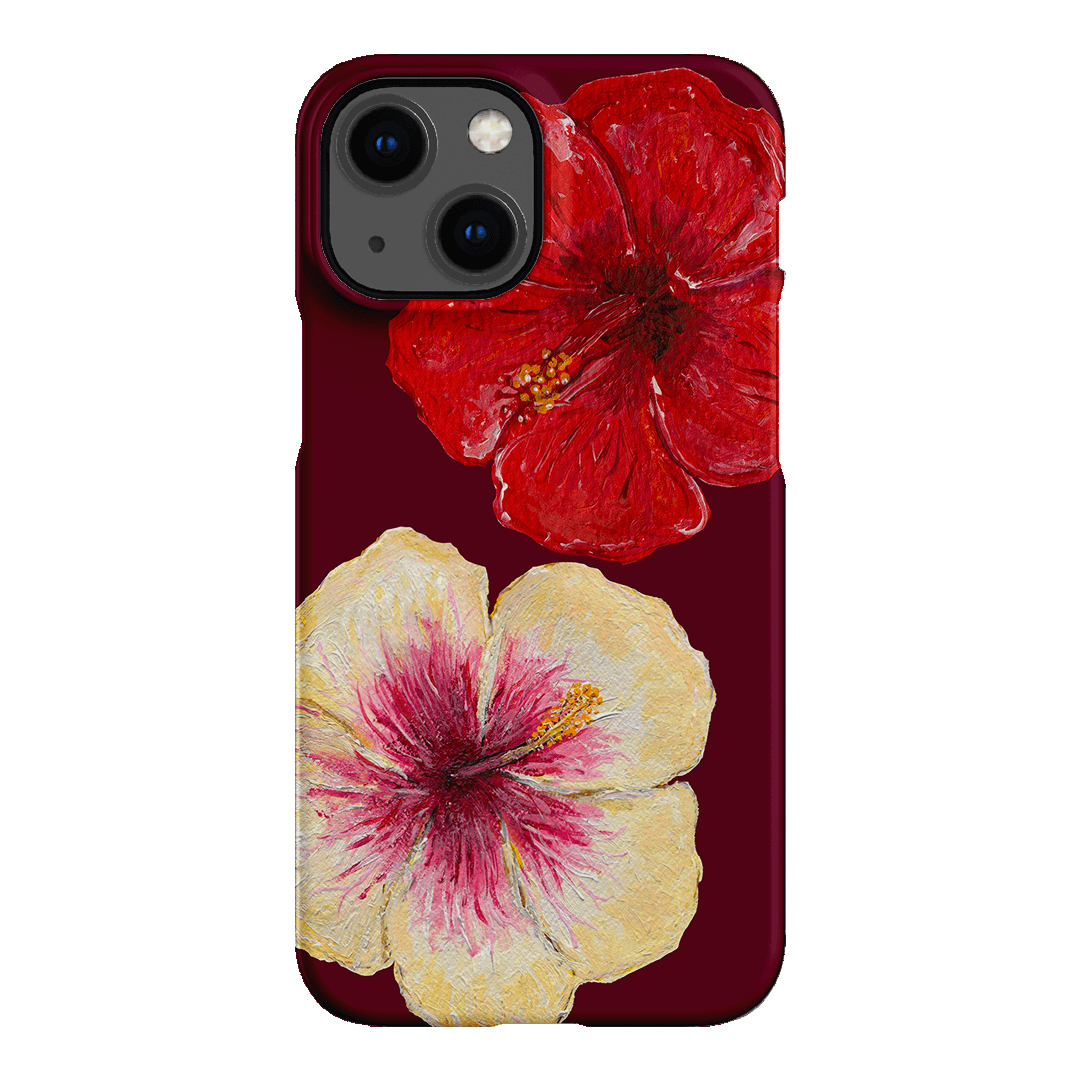 Hibiscus Flower Printed Phone Cases iPhone 13 Mini / Snap by BG. Studio - The Dairy