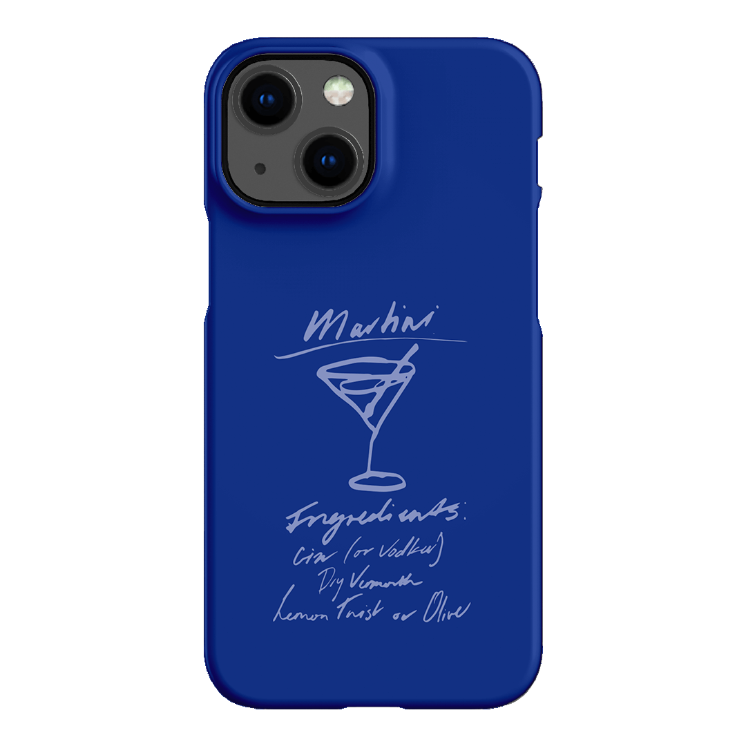 Martini Mood Blue Printed Phone Cases iPhone 13 Mini / Snap by The Dairy - The Dairy