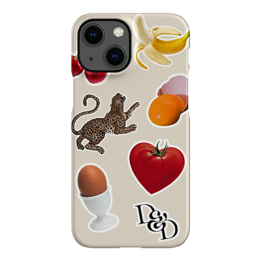 Sunday Stickers Cream Printed Phone Cases iPhone 13 Mini / Snap by Desmond & Dempsey - The Dairy