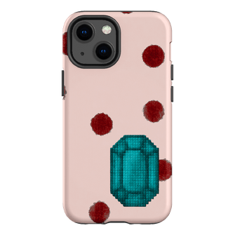 December Turquoise Printed Phone Cases iPhone 13 Mini / Armoured by Joiana - The Dairy