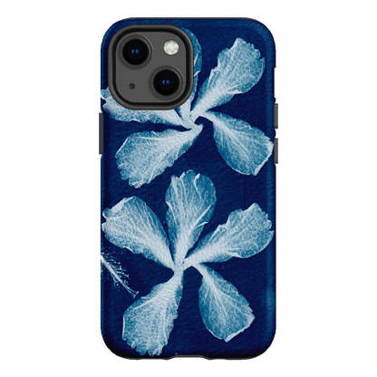 Hibiscus Cyanotype Printed Phone Cases iPhone 13 Mini / Armoured by Sally Hungerford - The Dairy