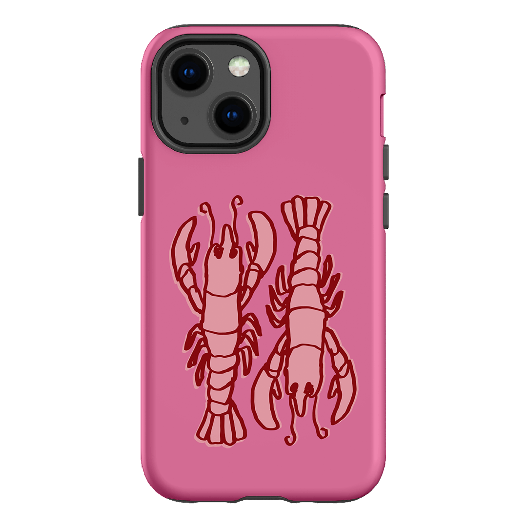 Lobster Love Pink Printed Phone Cases iPhone 13 Mini / Armoured by The Dairy - The Dairy