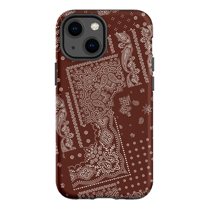 Paisley Cinnamon Printed Phone Cases iPhone 13 Mini / Armoured by The Dairy - The Dairy