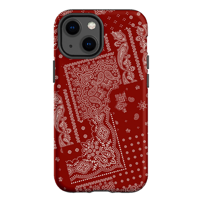 Paisley Crimson Printed Phone Cases iPhone 13 Mini / Armoured by The Dairy - The Dairy