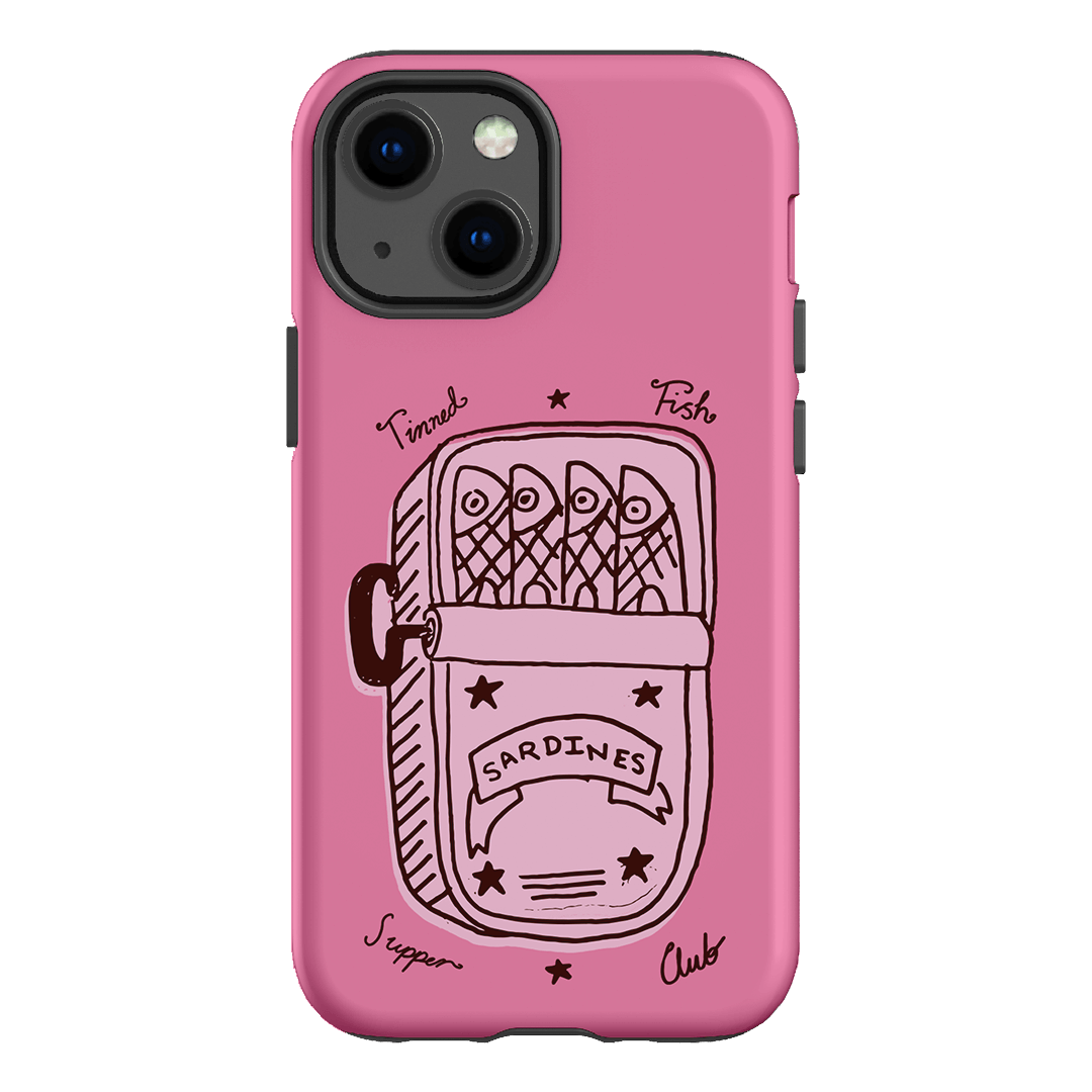 Sardine Social Pink Printed Phone Cases iPhone 13 Mini / Armoured by The Dairy - The Dairy