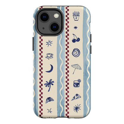 Summer Snacks Blue Printed Phone Cases iPhone 13 Mini / Armoured by Charlie Taylor - The Dairy