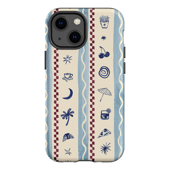 Summer Snacks Blue Printed Phone Cases iPhone 13 Mini / Armoured by Charlie Taylor - The Dairy