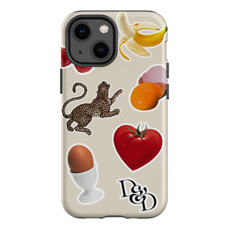 Sunday Stickers Cream Printed Phone Cases iPhone 13 Mini / Armoured by Desmond & Dempsey - The Dairy