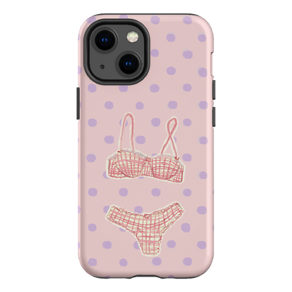 Vintage Gingham Printed Phone Cases iPhone 13 Mini / Armoured by Kayla Carr - The Dairy