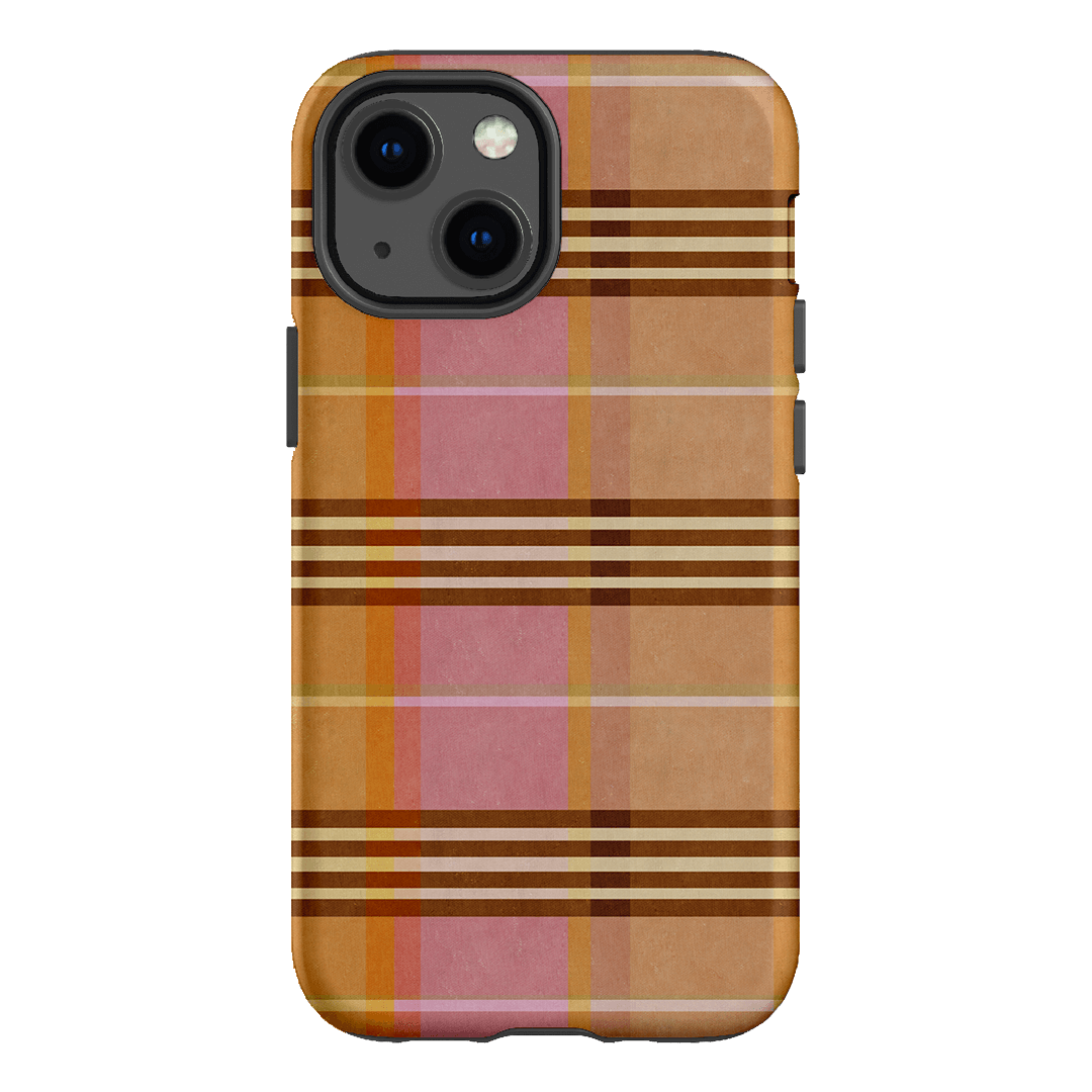 Peachy Plaid Printed Phone Cases iPhone 13 Mini / Armoured by Fenton & Fenton - The Dairy