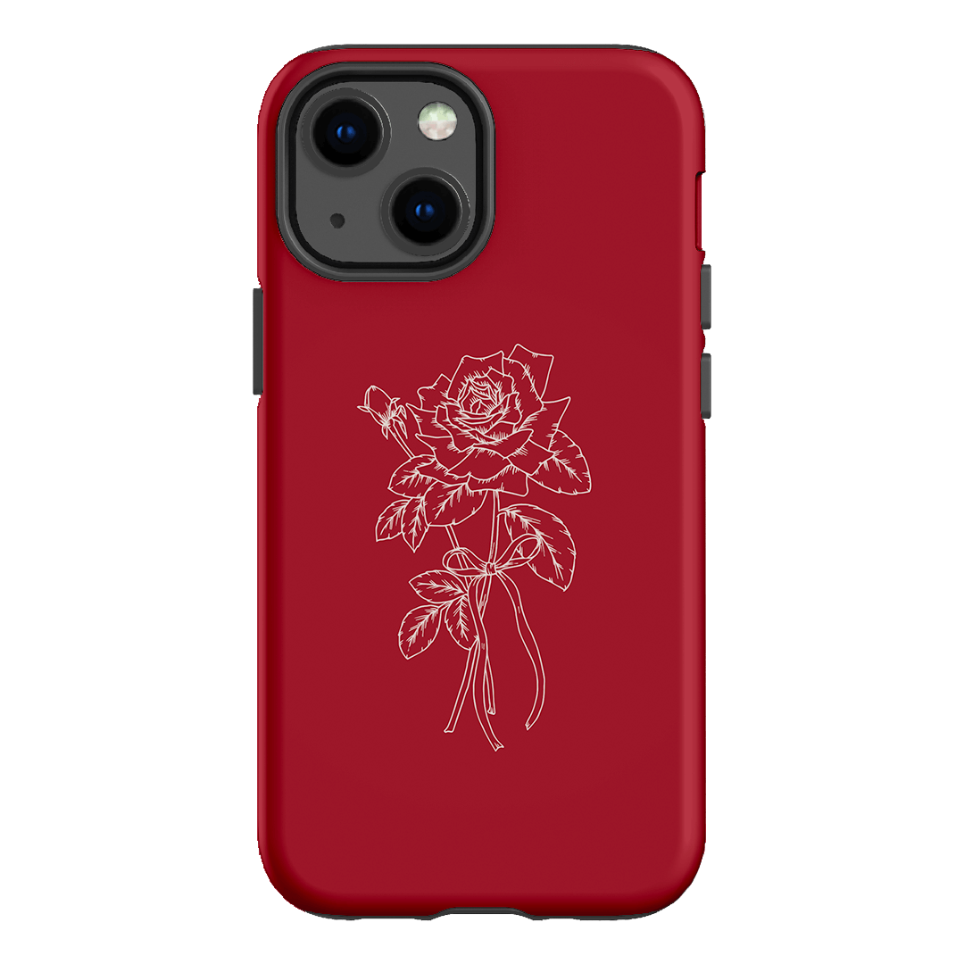 Red Rose Printed Phone Cases iPhone 13 Mini / Armoured by Typoflora - The Dairy