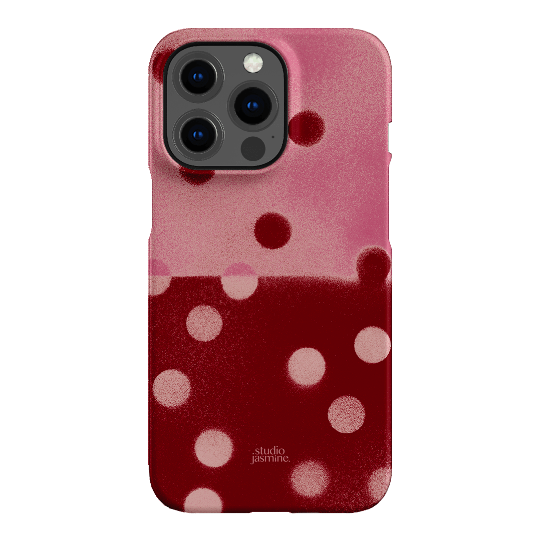 Cherry Polka Dot Printed Phone Cases iPhone 13 Pro / Snap by Jasmine Dowling - The Dairy