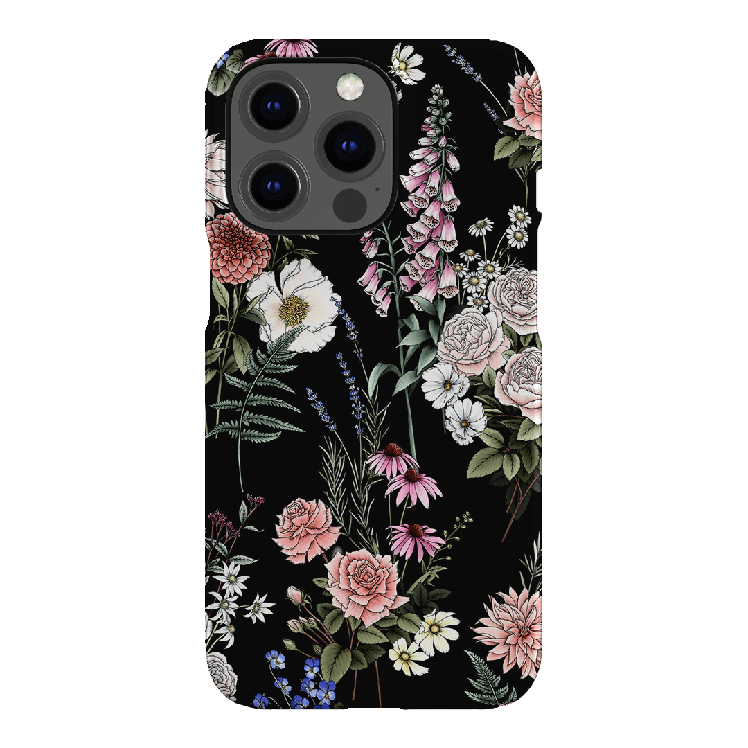 Garden Party Noir Printed Phone Cases iPhone 13 Pro / Snap by Typoflora - The Dairy