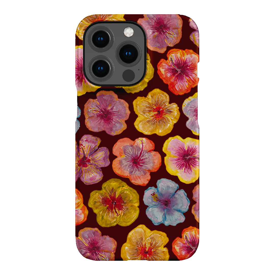 Hibiscus Holiday Rouge Printed Phone Cases iPhone 13 Pro / Snap by BG. Studio - The Dairy