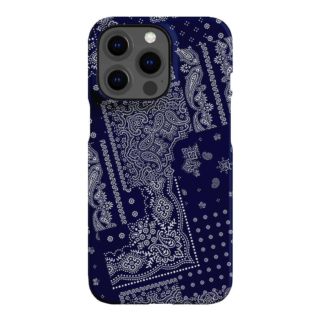 Paisley Indigo Printed Phone Cases iPhone 13 Pro / Snap by The Dairy - The Dairy