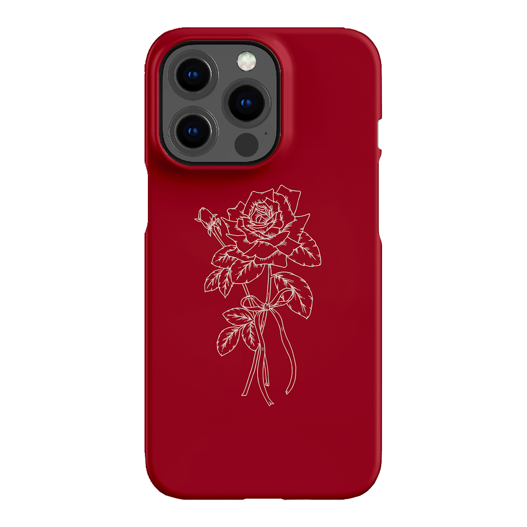 Red Rose Printed Phone Cases iPhone 13 Pro / Snap by Typoflora - The Dairy
