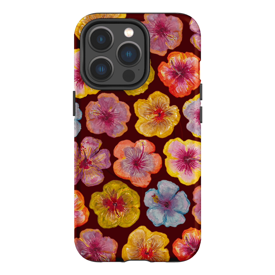 Hibiscus Holiday Rouge Printed Phone Cases iPhone 13 Pro / Armoured MagSafe by BG. Studio - The Dairy