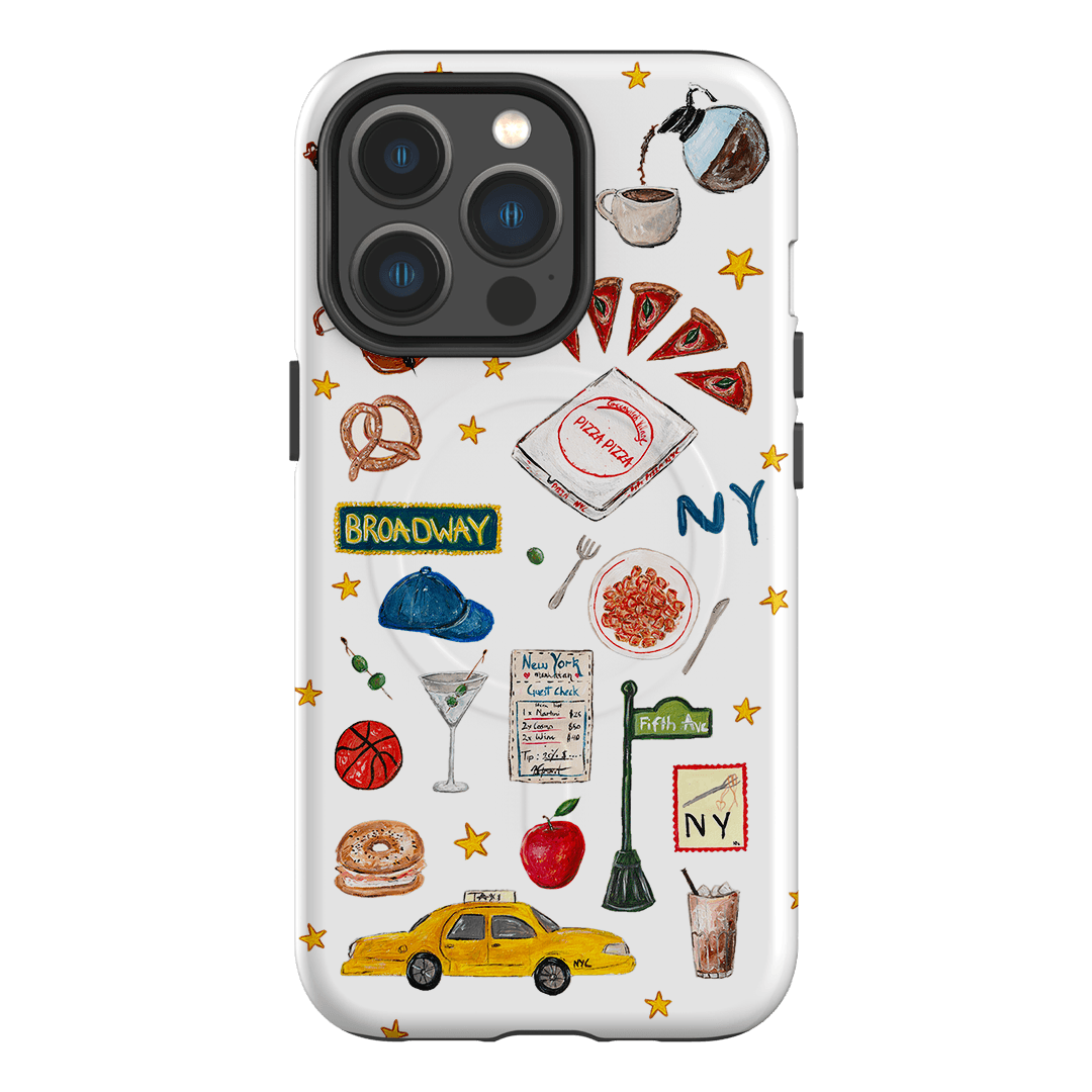 NYC White Printed Phone Cases iPhone 13 Pro / Armoured MagSafe by BG. Studio - The Dairy
