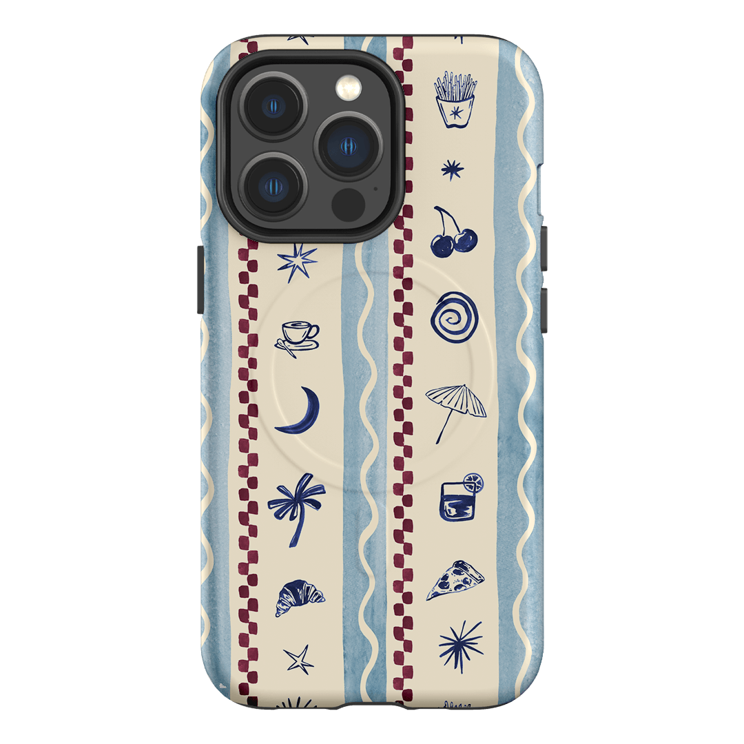 Summer Snacks Blue Printed Phone Cases iPhone 13 Pro / Armoured MagSafe by Charlie Taylor - The Dairy