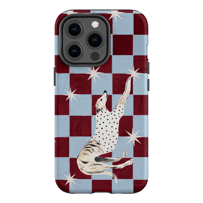 Check Greyhound Blue Printed Phone Cases iPhone 13 Pro / Armoured by Lisa Hu - The Dairy