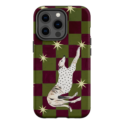 Check Greyhound Green Printed Phone Cases iPhone 13 Pro / Armoured by Lisa Hu - The Dairy