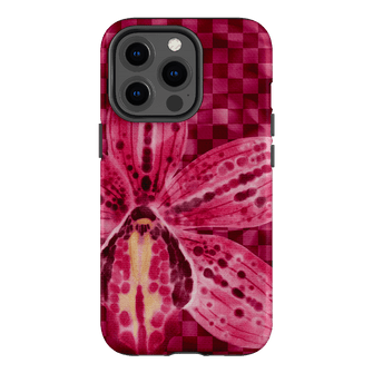 Check Orchid Printed Phone Cases iPhone 13 Pro / Armoured by Sally Hungerford - The Dairy