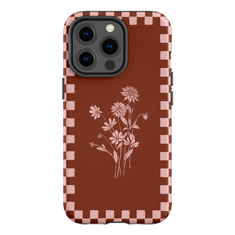 Dahlia Check Printed Phone Cases iPhone 13 Pro / Armoured by Typoflora - The Dairy