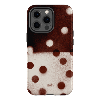 Espresso Polka Dot Printed Phone Cases iPhone 13 Pro / Armoured by Jasmine Dowling - The Dairy