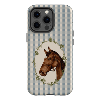 Gingham Horse Printed Phone Cases iPhone 13 Pro / Armoured by Kasiags Art - The Dairy