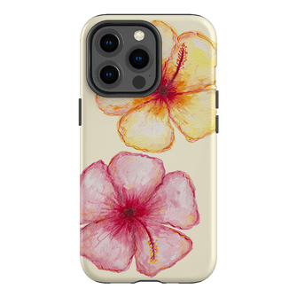 Hibiscus Flower Yellow Printed Phone Cases iPhone 13 Pro / Armoured by BG. Studio - The Dairy