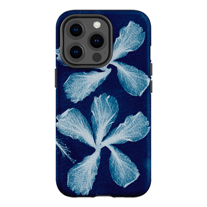 Hibiscus Cyanotype Printed Phone Cases iPhone 13 Pro / Armoured by Sally Hungerford - The Dairy