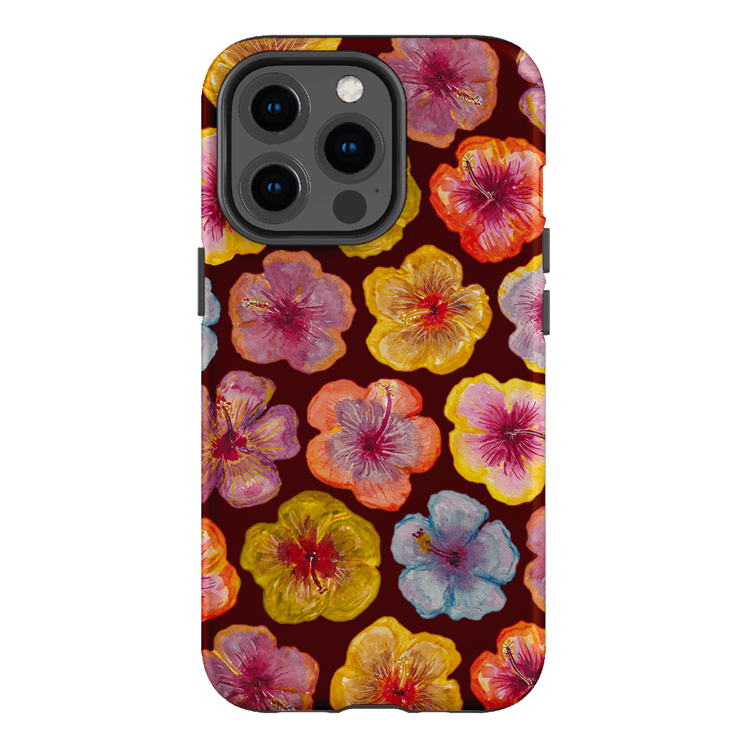 Hibiscus Holiday Rouge Printed Phone Cases iPhone 13 Pro / Armoured by BG. Studio - The Dairy