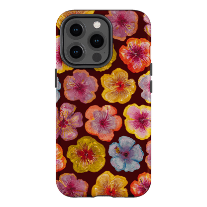 Hibiscus Holiday Rouge Printed Phone Cases iPhone 13 Pro / Armoured by BG. Studio - The Dairy