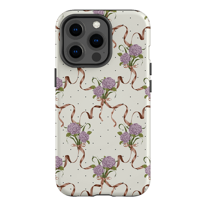 Hydrangea Ribbon Printed Phone Cases iPhone 13 Pro / Armoured by Veronica Tucker - The Dairy
