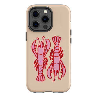 Lobster Love Peach Printed Phone Cases iPhone 13 Pro / Armoured by The Dairy - The Dairy